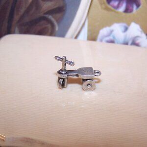 Vintage Sterling Silver Mechanical Charm - Child's Trike Tricycle